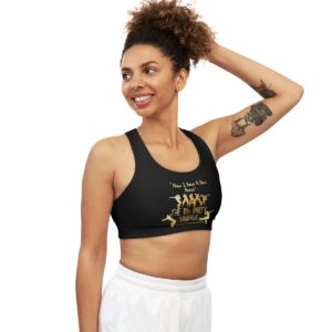 The 80's Party Shuffle Seamless Sports Bra (AOP)